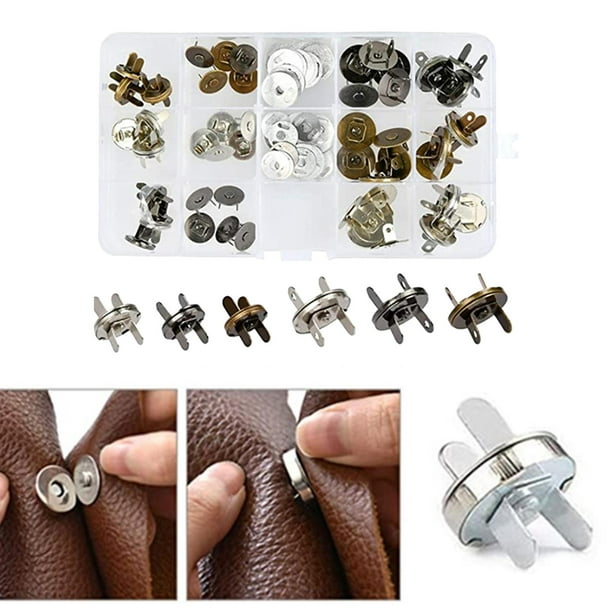 30x Coser en Broches Magnéticos para Bolsas, Cierre, Broches para Monedero,  Manualidades de DIY Hugo Botones de costura
