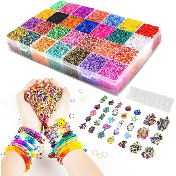 Kit para hacer joyas para niñas Kit para hacer pulseras de la amistad con  más de 10000 bandas de goma Sincero Hogar
