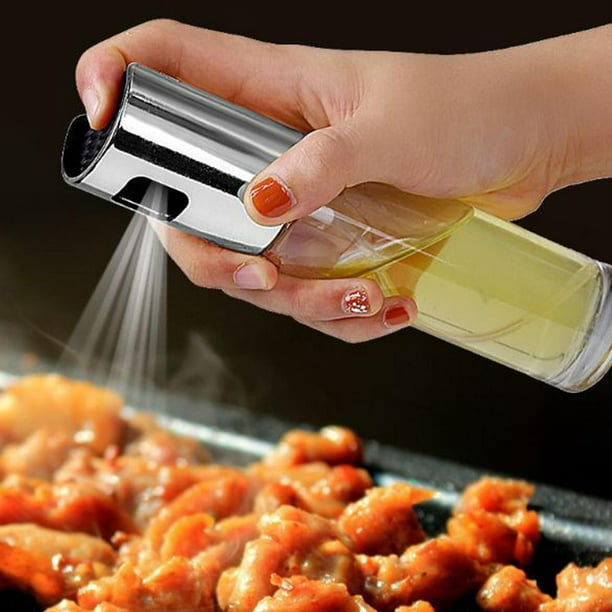 Botella de spray de aceite de 100 ml, dispensador de vidrio con salsa de  vinagre, rociador para cocina Tmvgtek suministros de cocina