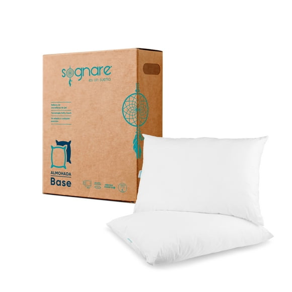 sognare línea base 2 pack almohadas tamaño estándar relleno semi firme de microfibras de gel y tecnología softy touch