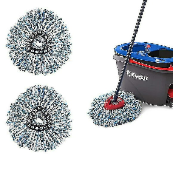 Trapeador giratorio Magic Mop 360°, exprimidor de acero, con un mop de  repuesto MYRVA CUBETA