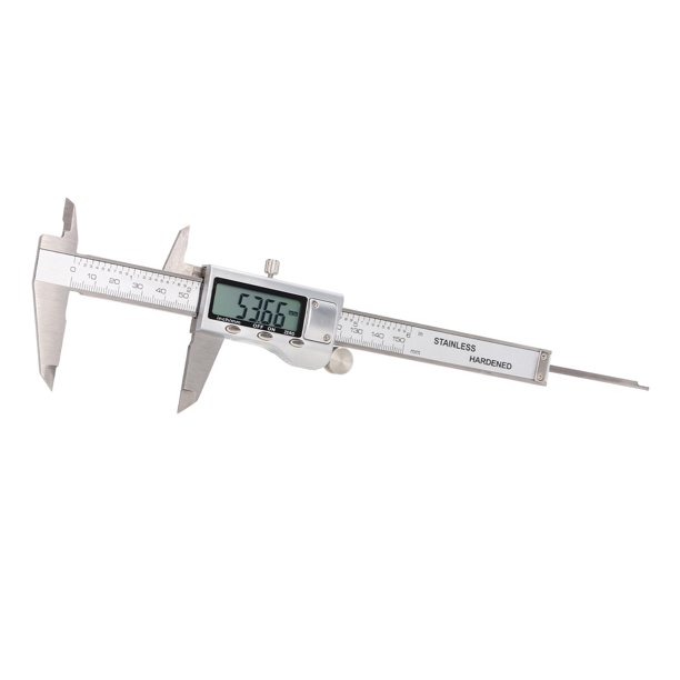 Calibrador digital 0-6/150mm herramienta de medición de calibre Vernier de  acero inoxidable con pantalla LCD grande, conversión en pulgadas/métrica