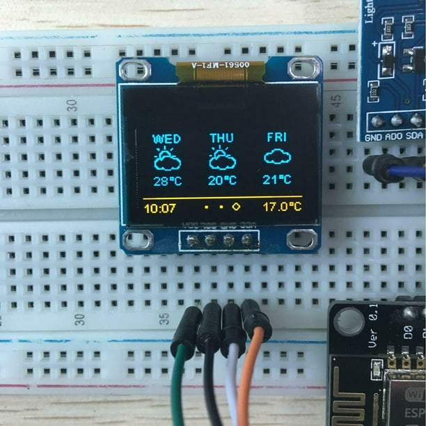 Kuymtek Kit De Estación Meteorológica Esp8266 Módulo De Pantalla Oled De Temperatura Y Humedad 9255