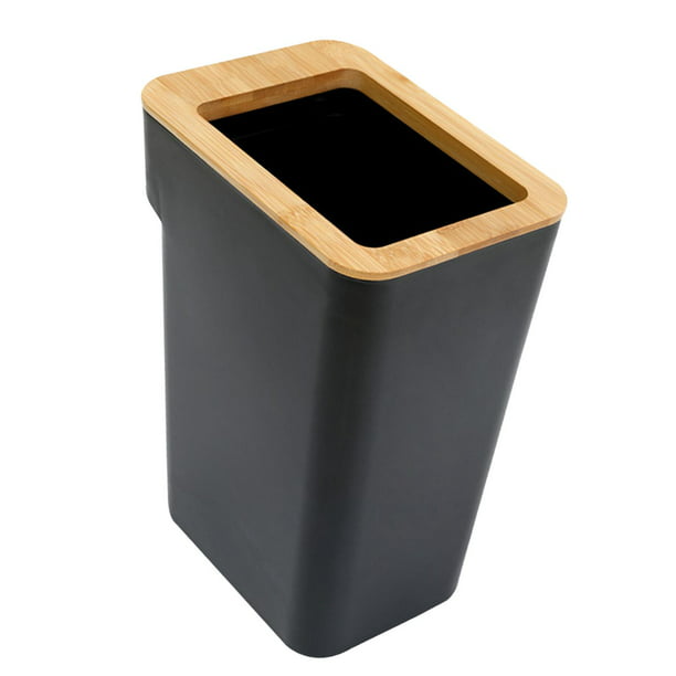 Cubo de basura sin contacto cubo de basura con tapa 12L cubo de basura  eléctrico cubo de basura estrecho baño cubo de basura inteligente para sala  de Gris Sunnimix bote de basura