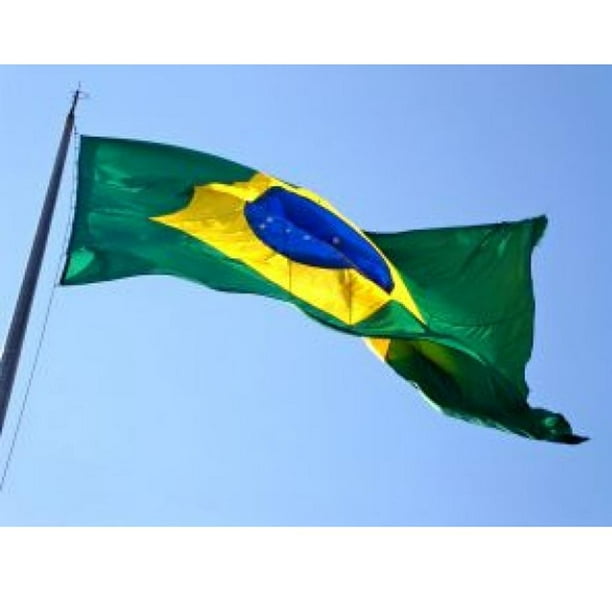  Bandera de Brasil 2'x3' Bandera Brasileña País : Patio, Césped  y Jardín