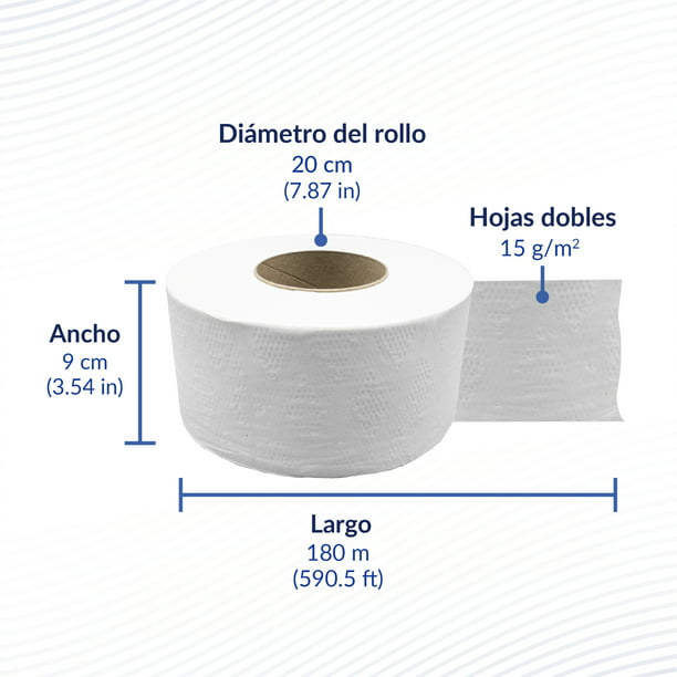Rollo de papel industrial higienico