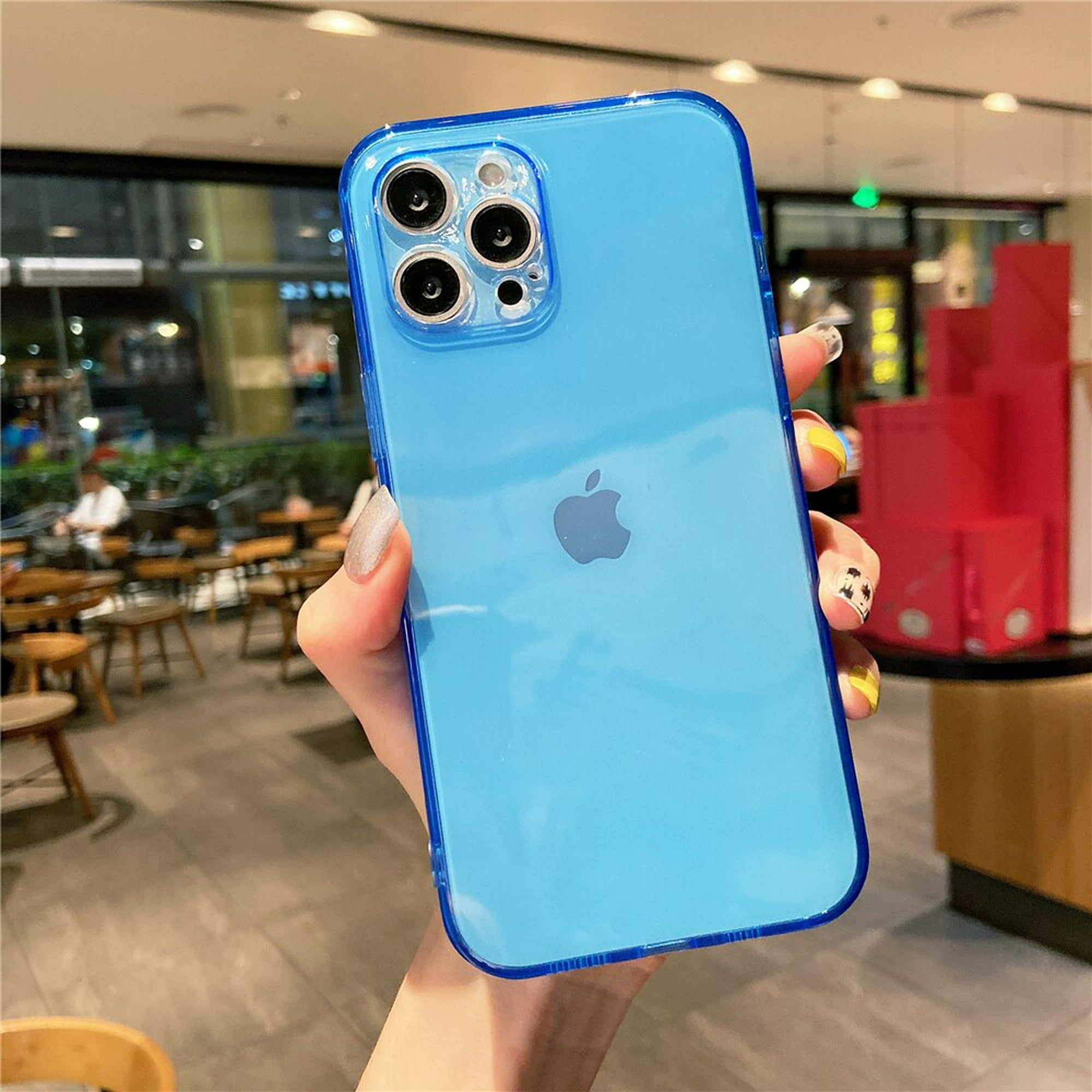 Funda brillante con lentejuelas para iPhone, carcasa transparente de TPU  suave para iphone 8, 7 Plus