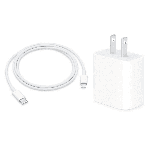 Cargador Carga Rápida 20W + Cable Lightning Apple para iPhone