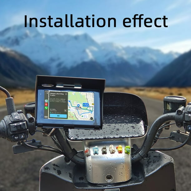 Navegador GPS de 5 pulgadas Altavoz incorporado Moto Radio Dash Cam  Motocicleta Estéreo