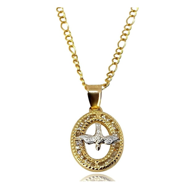 Cadena Medalla Dije Espíritu Santo Bautizo 1.1 cm Oro 10k Sólido Casa del Anillo Casa Anillo | Walmart en línea