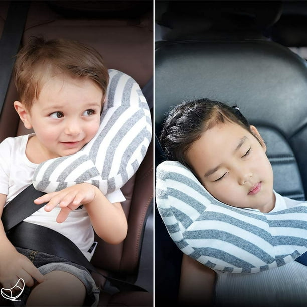 Cojín para automóvil para niños, cojín adaptador para niños, almohada para  el cuello, almohadillas para los hombros del coche, protector del cinturón  de seguridad, extraíble, lavable y práctico Rojo Verde