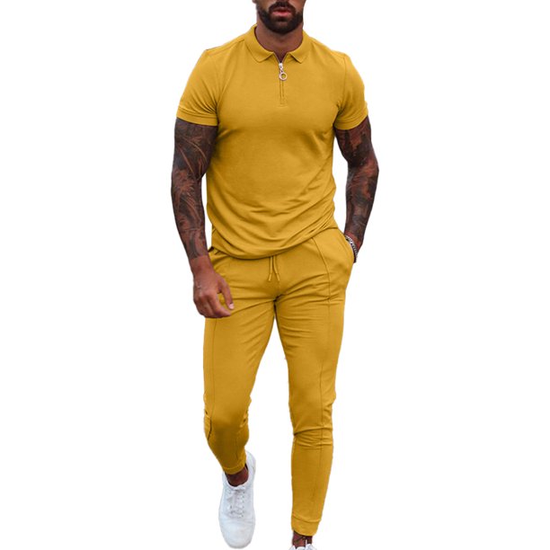 Traje deportivo para hombre, traje de ocio para hombre, conjunto de manga  corta para hombre, traje d VoborMX