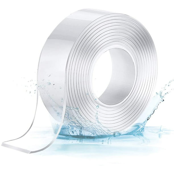 Nano cinta adhesiva de doble cara, transparente, fuerte, lavable, sin  rastros, cinta antideslizante adhesiva extraíble y reutilizable para  decoración