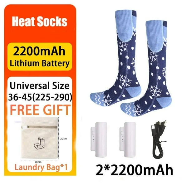Comprar Calcetines térmicos eléctricos para hombre y mujer, calentadores de  pies de invierno, calcetines térmicos
