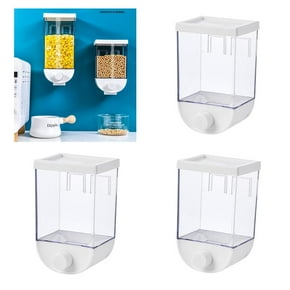 3pcs Cocina Montado En La Pared Dispensador De Cereales Contenedor De Almacenamiento De Alimentocos 1000ml Soledad contenedor de almacenamiento de granos