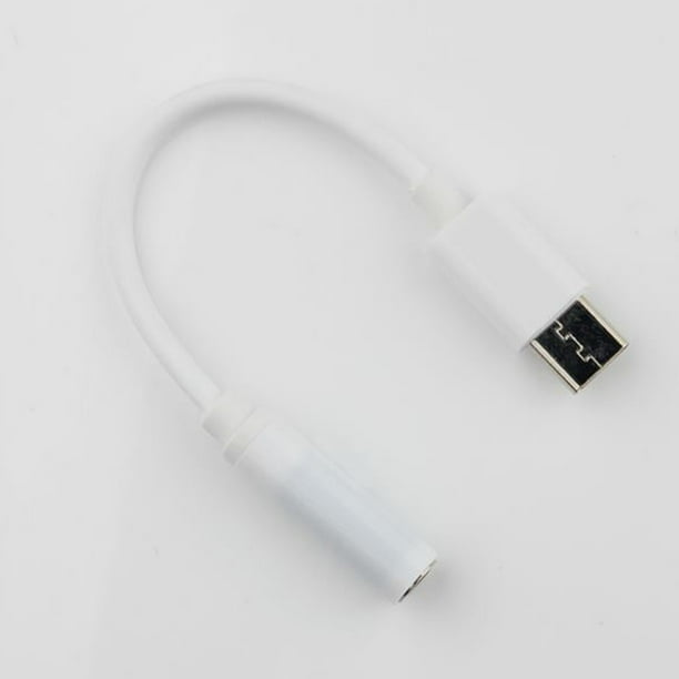 Tholdsy Tipo-C a conector de audio de 3,5 mm Auriculares Cable  Sincronización Cable de carga Tipo-C Adaptador de auriculares para Teléfono  y Comunicación Negro