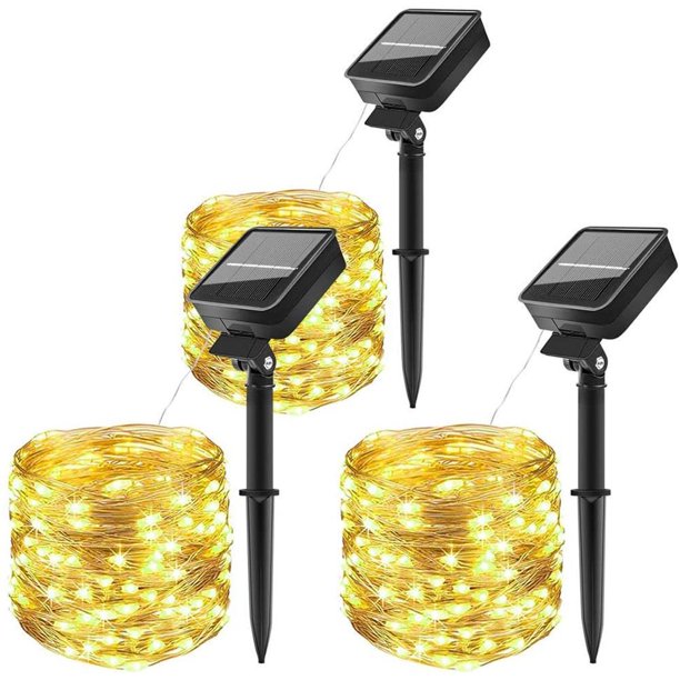 Tira Led 8 Modos De Luces Solares Para Jardín Exterior 12m