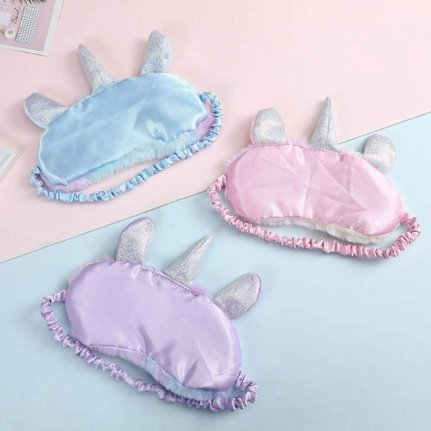 Paquete de 6 antifaz para dormir para niños, máscara de dormir de unicornio  de felpa suave para los ojos y cubierta de ojos de animales, máscara para