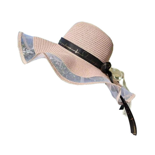 Sombreros de paja para mujer Sombrero de playa de verano Sombrero