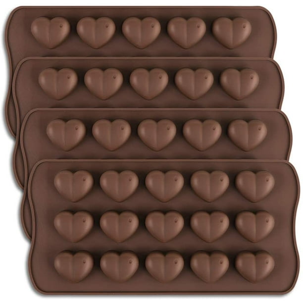 Molde Corazon plano mediano x 12 - Tienda del Chocolate