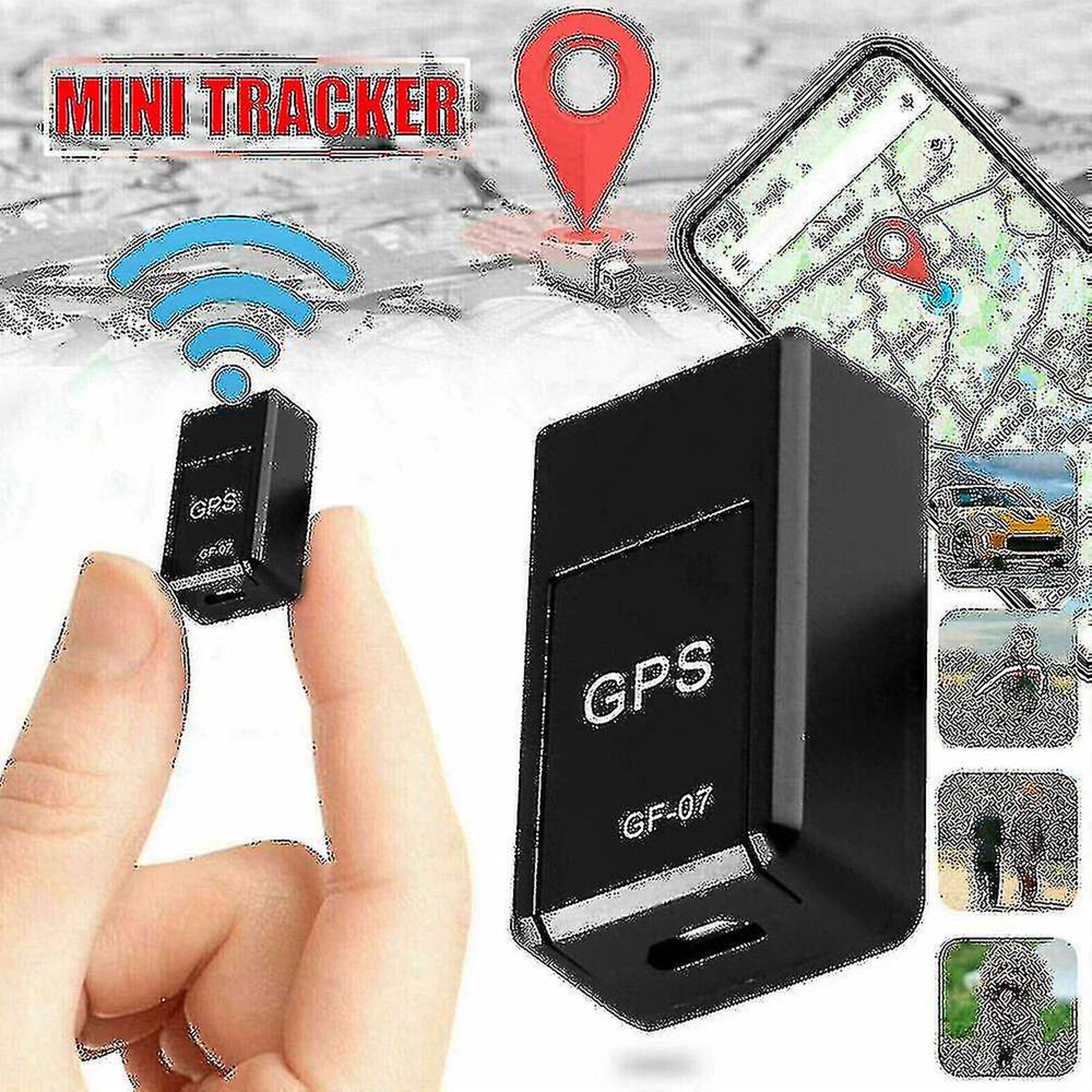 gf-07 mini localizador gps seguimiento en tiempo real dispositivo antirrobo  antipérdida rastreador gps negro