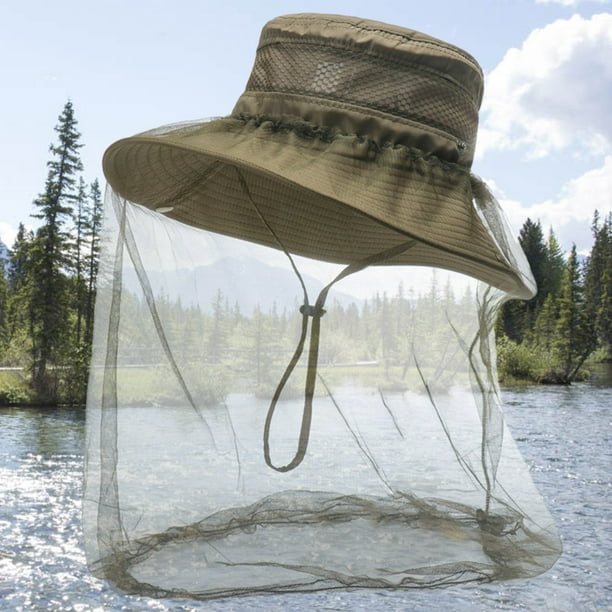 Sombrero antimosquitos Protector facial Sombrero de pesca a prueba