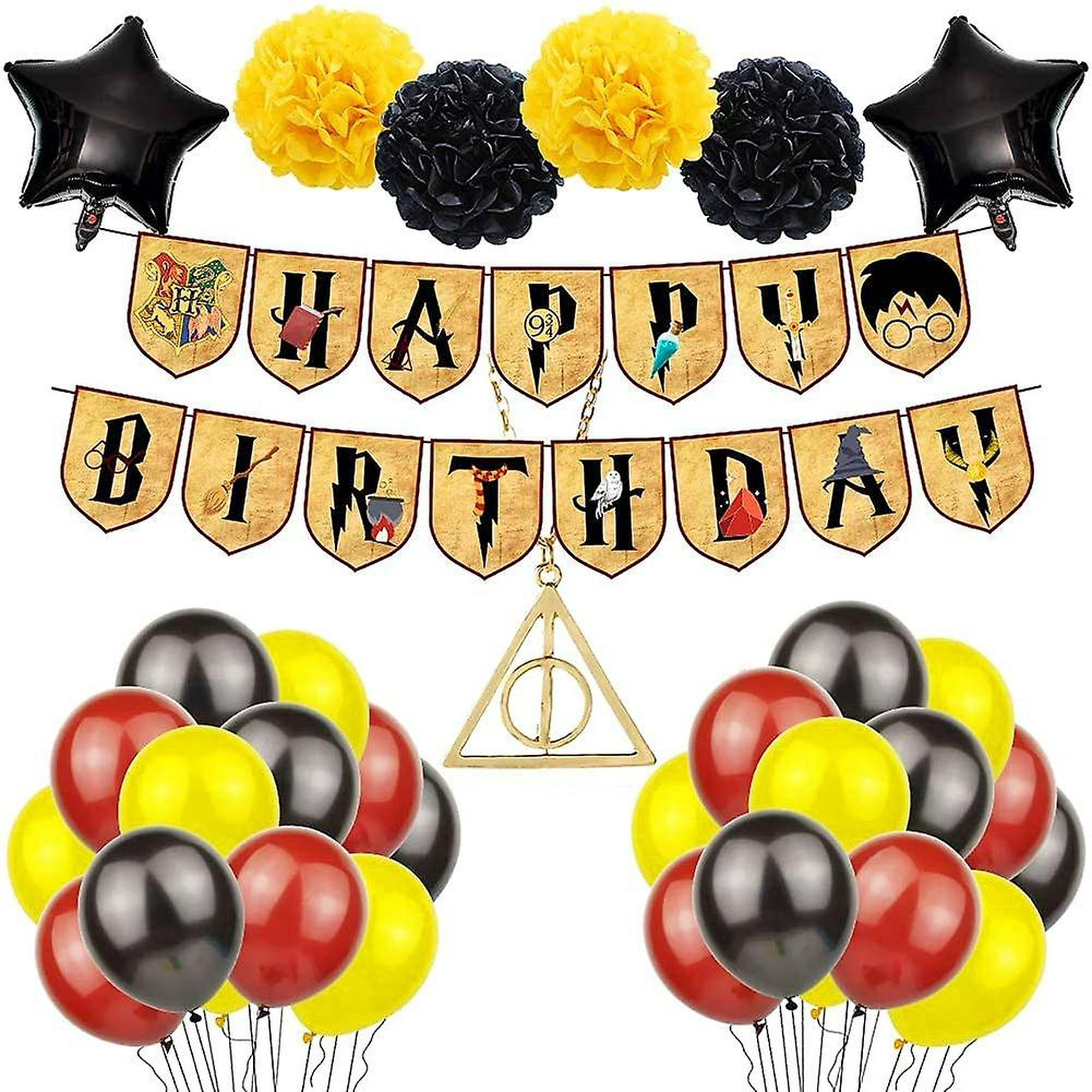 Decoracion Cumpleaños Harry Potter Globos Mago Feliz Cumpleaños