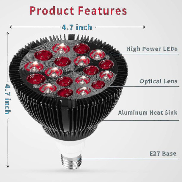 Dispositivo de terapia de luz roja, terapia de luz roja para el cuerpo,  terapia de luz infrarroja cercana 660nm y 850nm para alivio del dolor,  cuidado