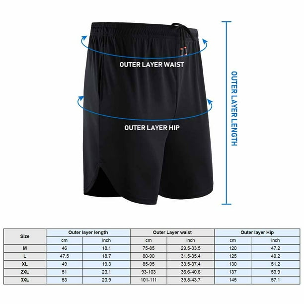 ansiedad bibliotecario estera Pantalones cortos de entrenamiento 2 en 1 para hombre Bolsillos de secado  rápido Baloncesto Correr yeacher | Walmart en línea