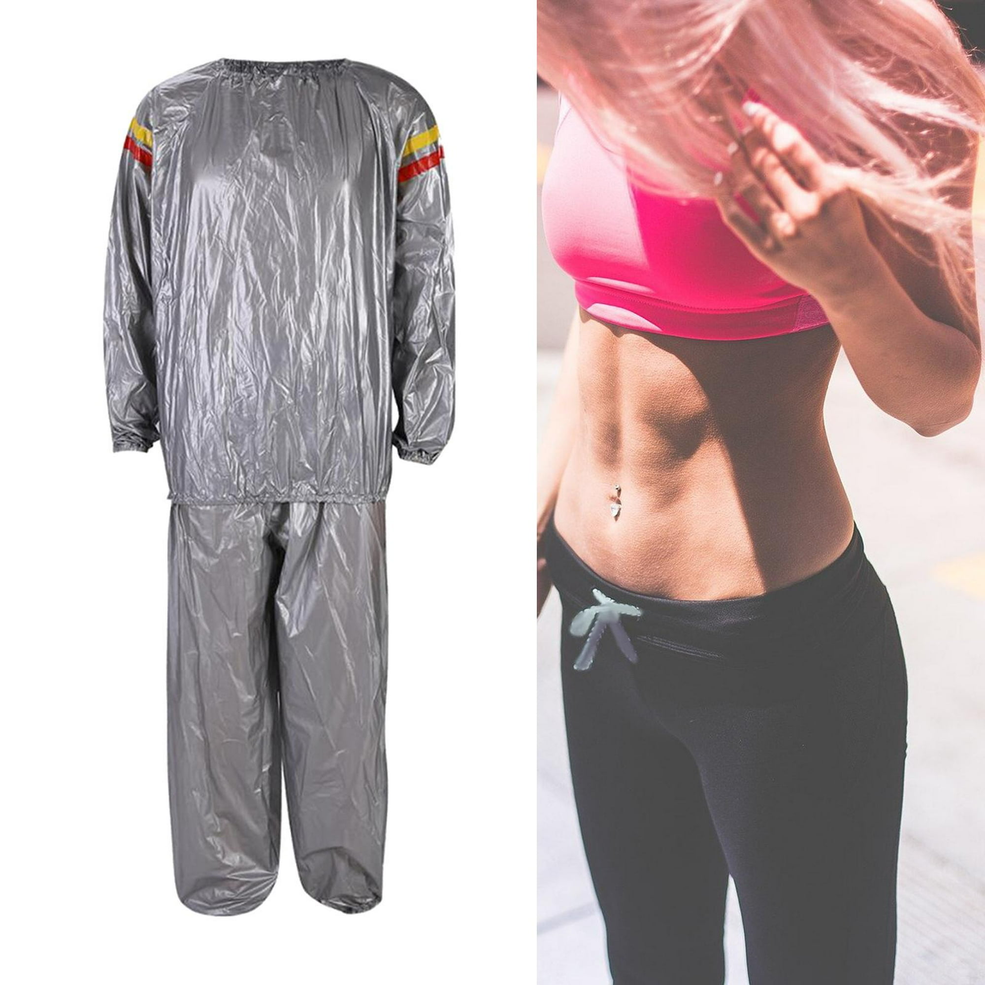  Traje de sauna de manga larga para hombre, camisa de neopreno,  con cremallera, para pérdida de peso, para entrenamiento, chaqueta para  gimnasio, Negro - : Deportes y Actividades al Aire Libre