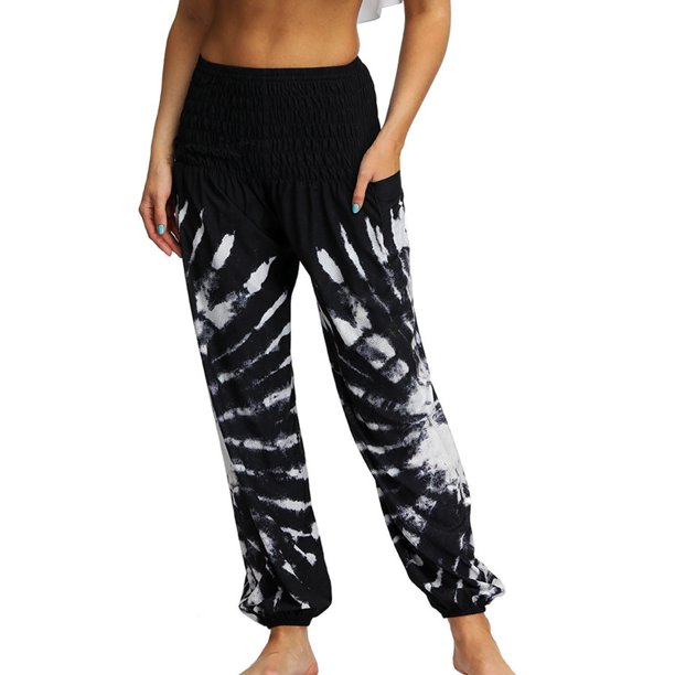 Gibobby Yoga pants mujer Mujer Hippie Bohemio Palazzo Yoga