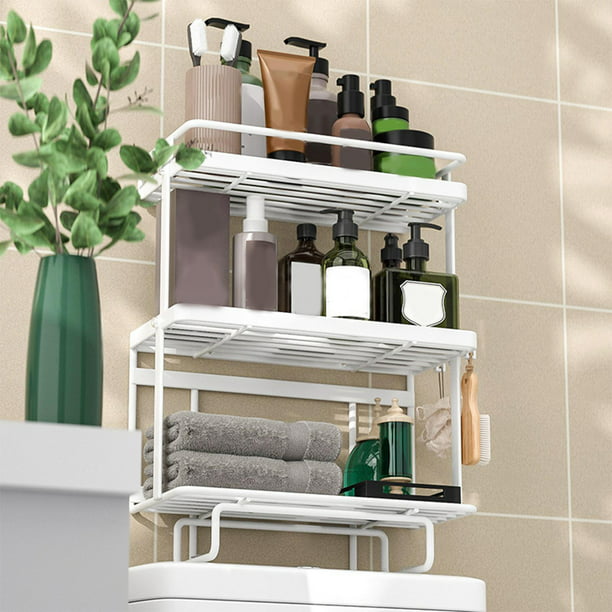 Almacenamiento de baño sobre el inodoro, estantes de almacenamiento de  baño, gabinete de almacenamiento de madera que ahorra espacio, organizador  de