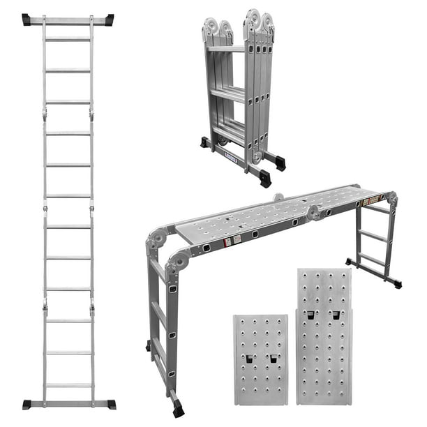 Escalera aluminio multiproposito articulada 4x3 - El Container