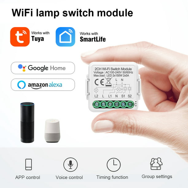Wifi Mini Switch Tuya Smart Life App Pulsador Interruptor de Luz