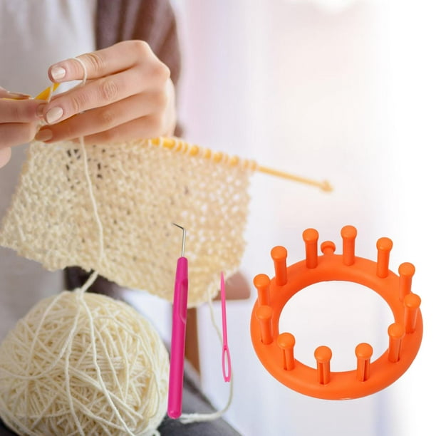 DIY - Juego de herramientas para tejer telares redondos, kit de telar para  tejer flores para tejer hilados de lana para tejer artesanías, tejer
