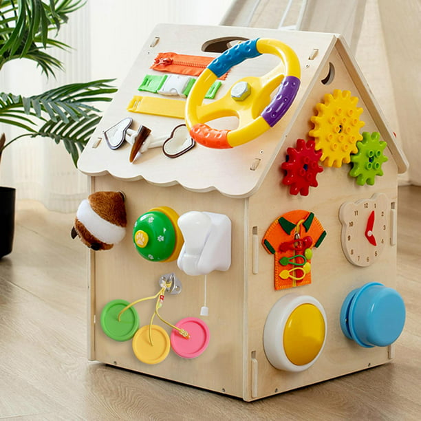 Juguetes Montessori de tablero ocupado para pequeños, accesorios de  bricolaje, juguete educativo para edades tempranas, juguete sensorial para  r Tapa de botella CUTICAT material de tablero ocupado