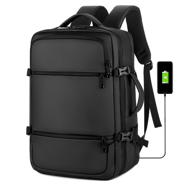 Mochila de viaje para computadora portátil, mochila universitaria  resistente al agua, mochilas negras de gran capacidad para computadora para  el