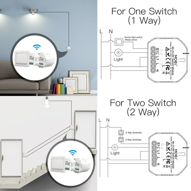 Modulo Switch Interruptor Inteligente WiFi + RF