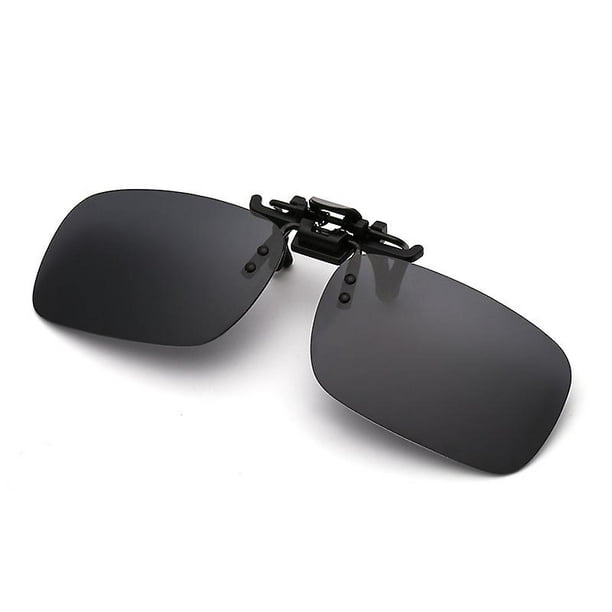Gafas de sol con clip, paquete de 2 cristales negros, lentes