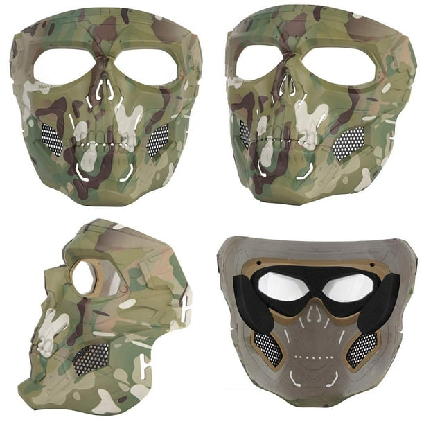 Máscara de calavera Airsoft, máscara de cara completa táctica, máscara de  paintball