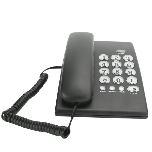 Teléfono JL-kj telefono alambrico,telefono de casa,telefono fijo,telefono  fijo minimalista,telefonos inalambricos trio,telefoni inalambrico,telefono  que se deobla,telefonos inalambricos economicos fijo - color negro