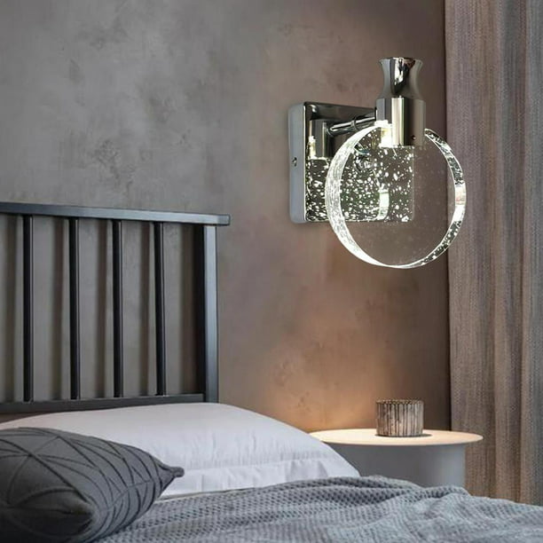 Lámpara de pared LED creativa, lámpara de pared de aluminio moderna  interior, luces de noche de tipo ondulado para escalera, dormitorio, d  Negro Salvador lamparas de pared