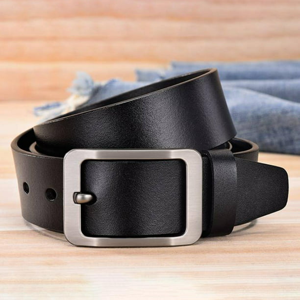 Cinturón de cuero para hombre, hebilla de aleación, cinturón ajustable para  vestido de trabajo, cint Baoblaze cinturones de cintura para hombres