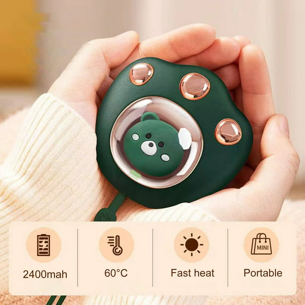Calentadores de manos en forma de garra de gato Calentador de manos  eléctrico recargable (2400 mah blanco) Likrtyny Libre de BPA