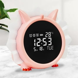 Reloj despertador digital Reloj de cabecera Volumen ajustable Fecha  Calendario Mesa Reloj digital Snooze Despertadores para el hogar Oficina  Blanco BLESIY Despertador Digital