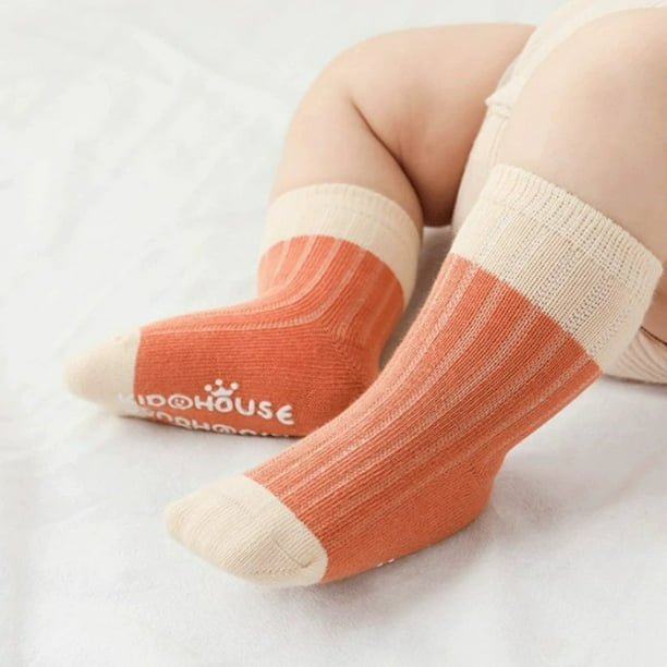 Calcetines de bebe amarillo bebé tripulación calcetines calcetines