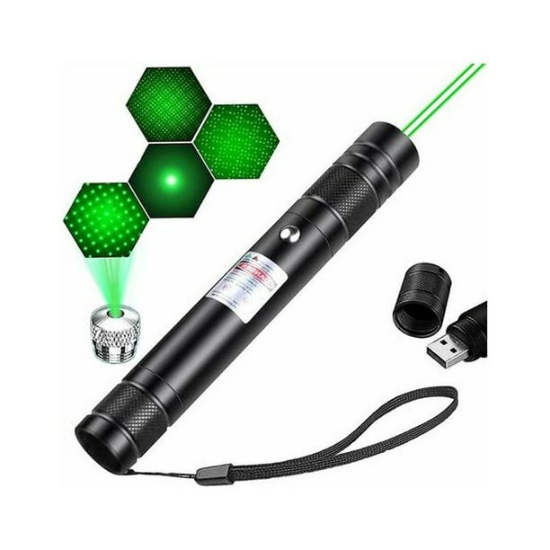 Potente bolígrafo puntero láser verde de larga distancia, puntero láser  recargable para senderismo, carga USB JAMW Sencillez