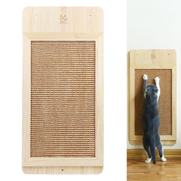 Poste rascador de esquina para gatos, poste rascador para gatos de  interior, muebles de gato, poste rascador de madera con alfombrilla de  sisal para