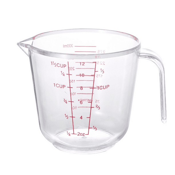 Taza medidora de plástico para hornear, taza medidora de plástico con  escala, herramienta de cocina, 2 uds. JM