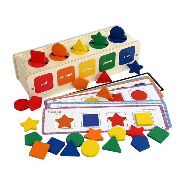 KivanToys, Juguetes niños 2 3 años Caja de clasificacion Formas  geometricas 25 Piezas, Juguetes Montessori 2 3 años de Madera